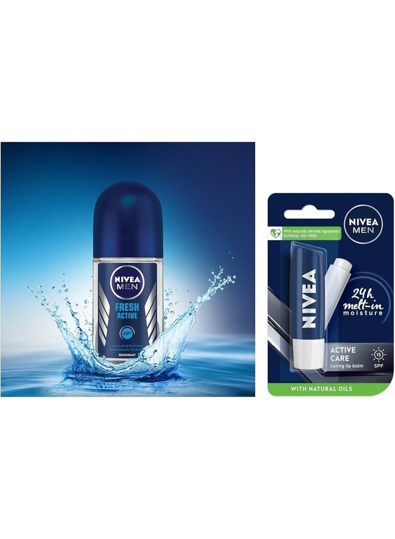 NIVEA Fresh Active Anti Perspirant (Imported) Deodorant Roll-on - For Men (50 ml) - Image 4